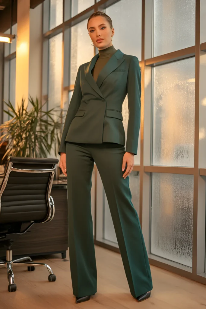 Winter Power Suit Business Casual Outfit