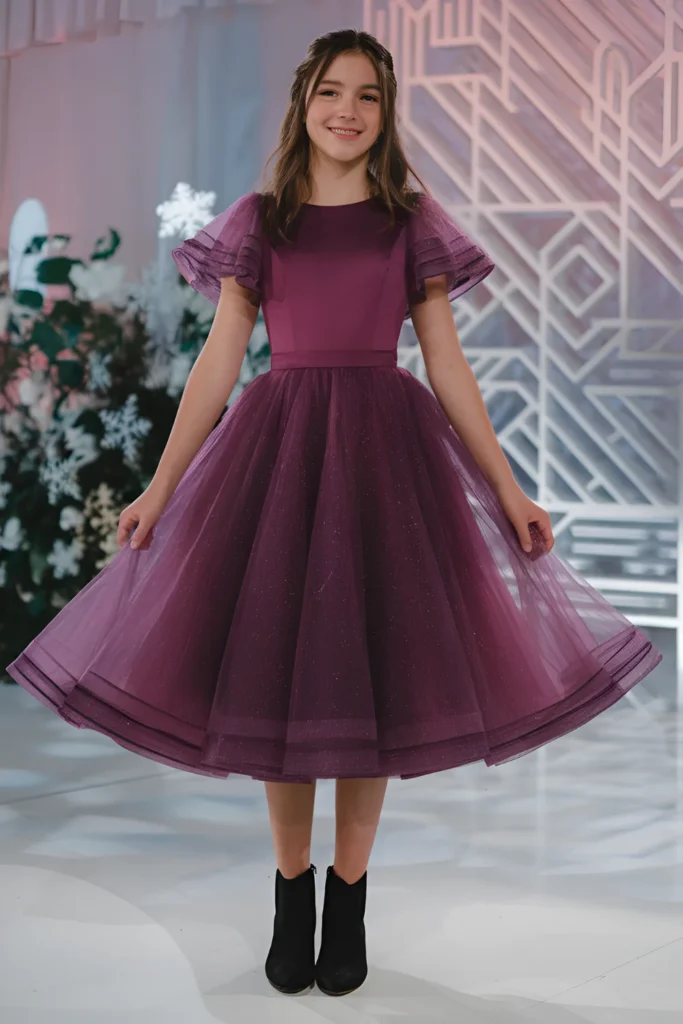 Middle School Winter Dance Royal Purple Dress