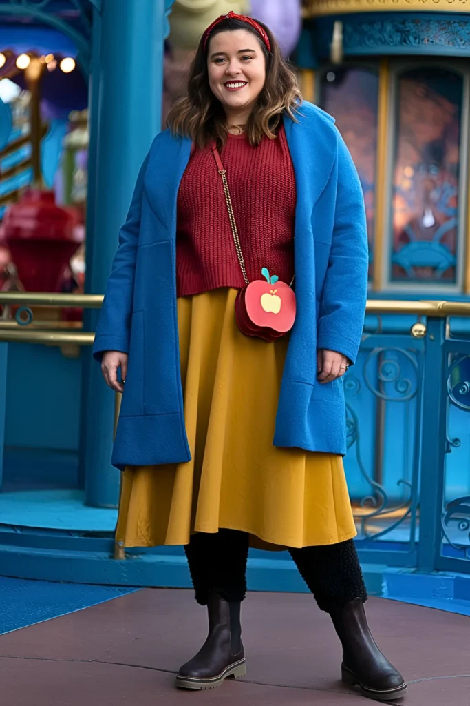 Snow White-Inspired Cozy Plus Size Winter Disney Outfit