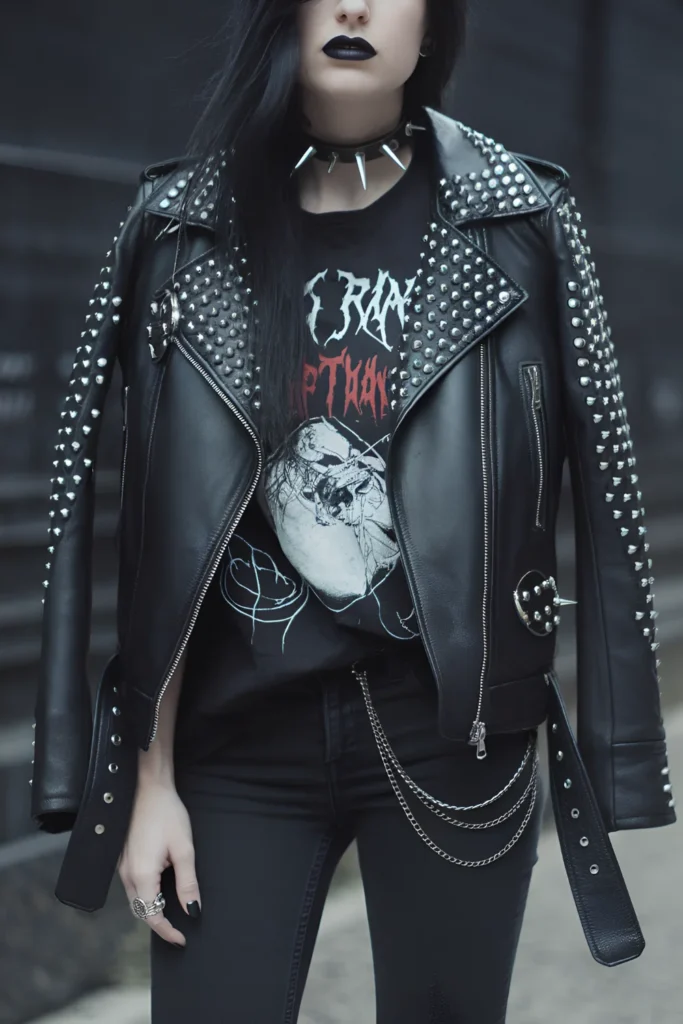 Winter Punk Goth Outfit