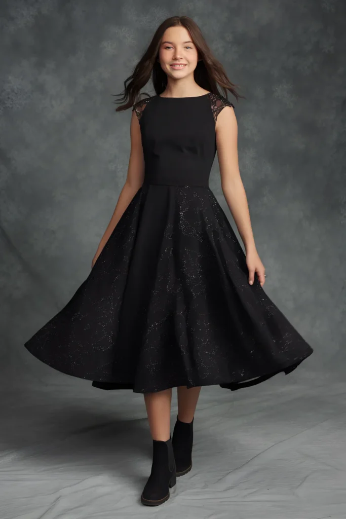 Middle School Winter Dance Timeless Black Dress