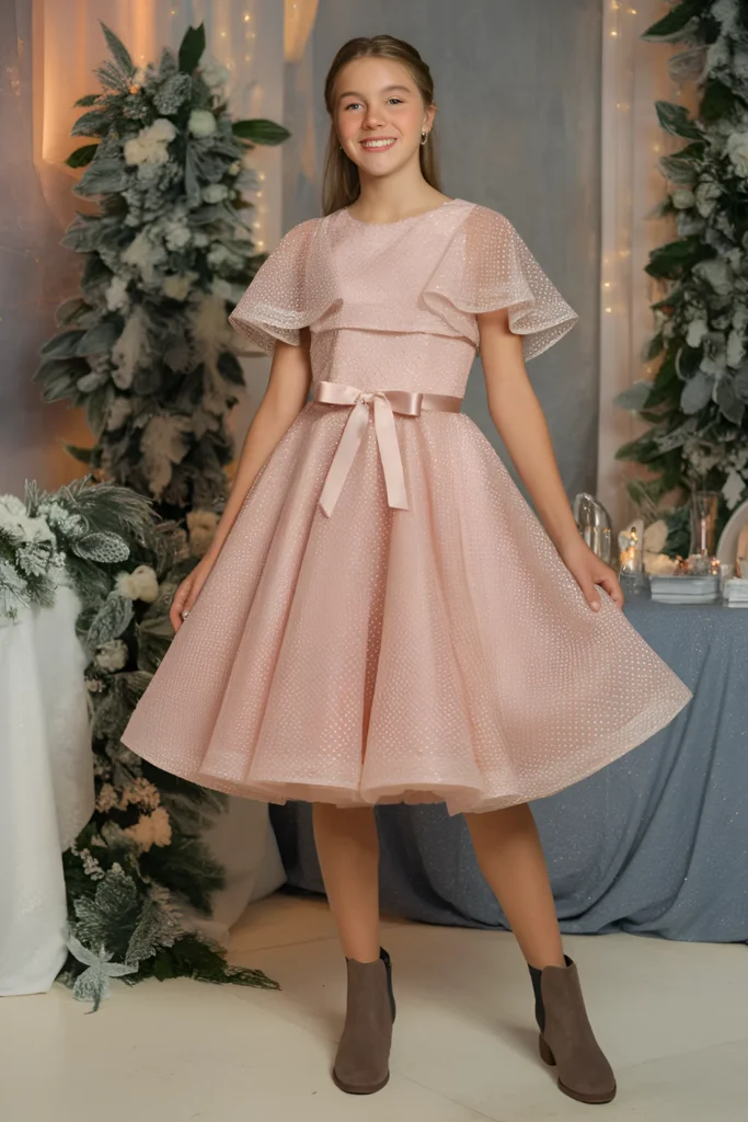 Middle School Winter Dance Blush Pink Dress