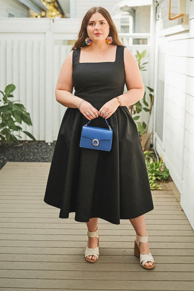 Plus Size Structured Neckline Summer Outfit