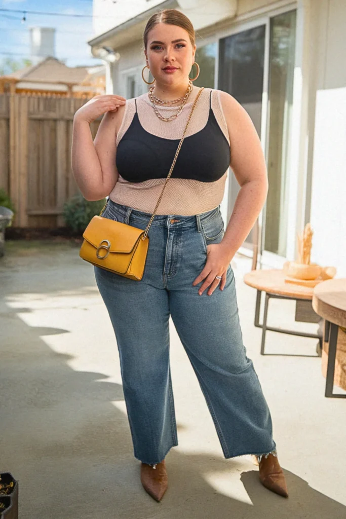 Plus Size Layered Tank Summer Outfit