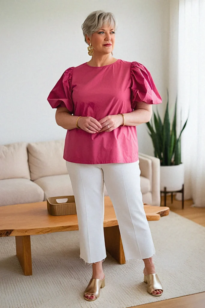 Plus Size Statement Top Summer Outfit