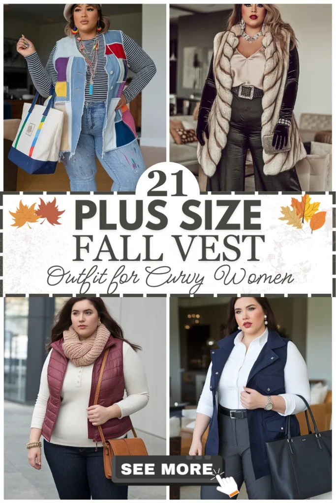 21 Plus Size Fall Vest Outfits