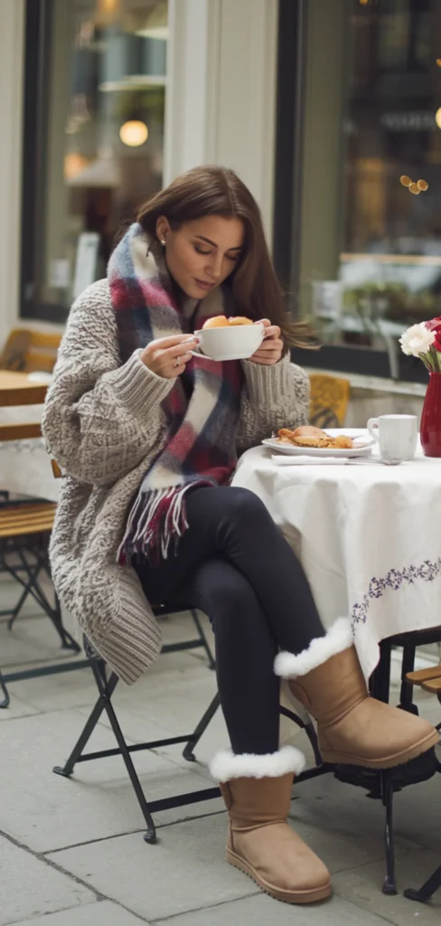 Cozy CafeÌ New York Winter Outfit