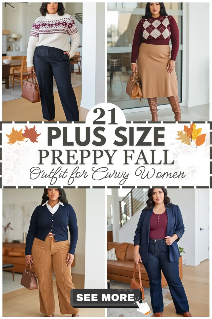 21 Plus Size Preppy Fall Outfits