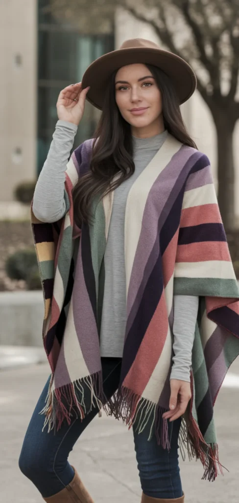 Winter Country Concert Poncho Outfit