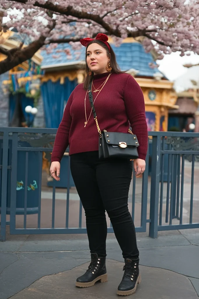 Plus Size Fall Mulan Burgundy Warrior Disney Outfit