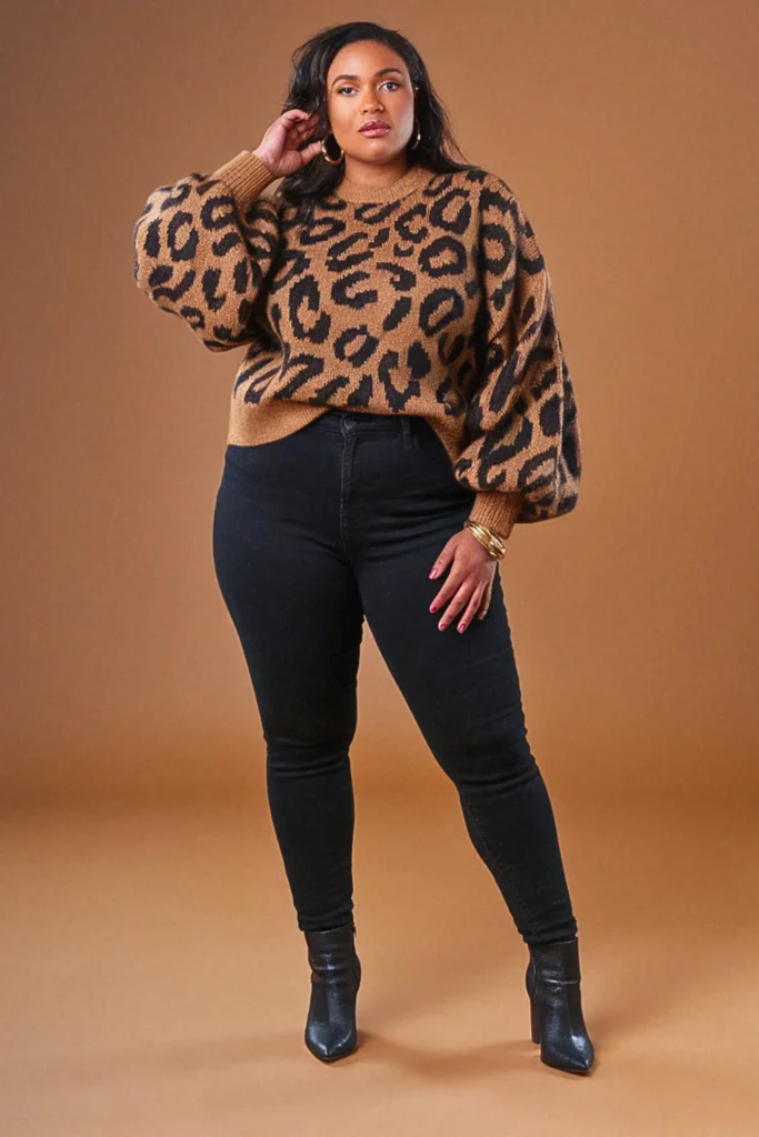 Plus Size Fall Statement Sweater Birthday Outfit