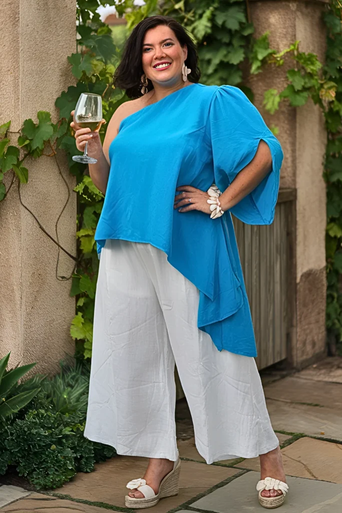 Plus Size Mediterranean Vibes Spring Winery Outfit