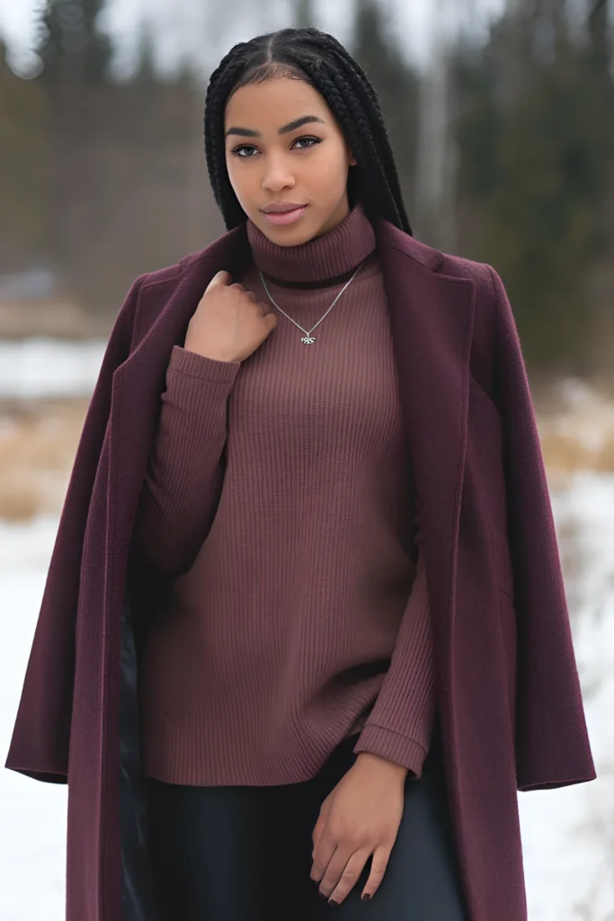 Black Girl Monochrome Layered Winter Outfit