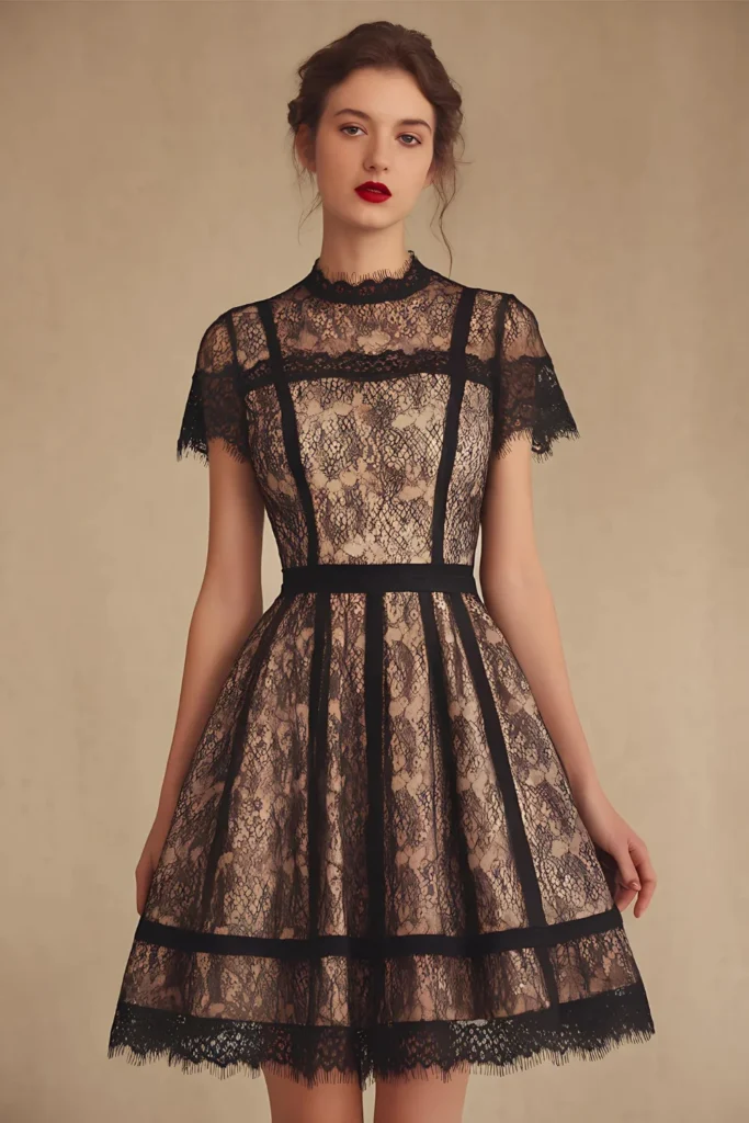 Classy New Years Eve Vintage Lace Dress Outfit