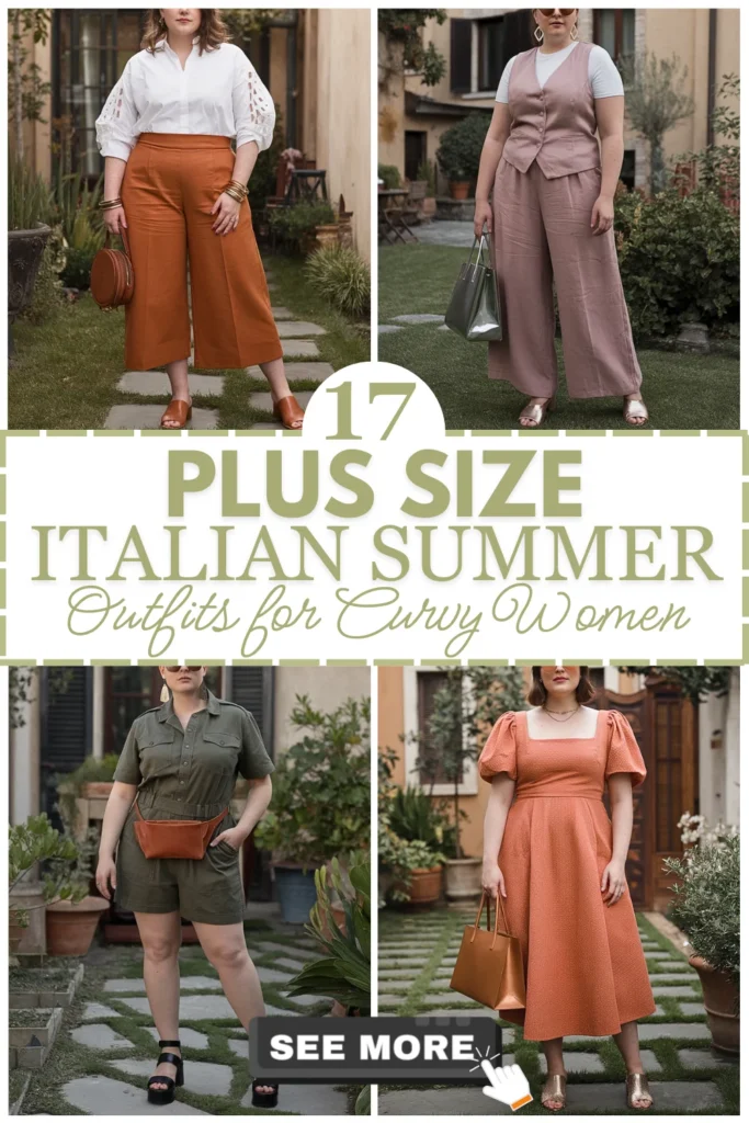 Plus Size Italian Summer Outfits For Curvy Women