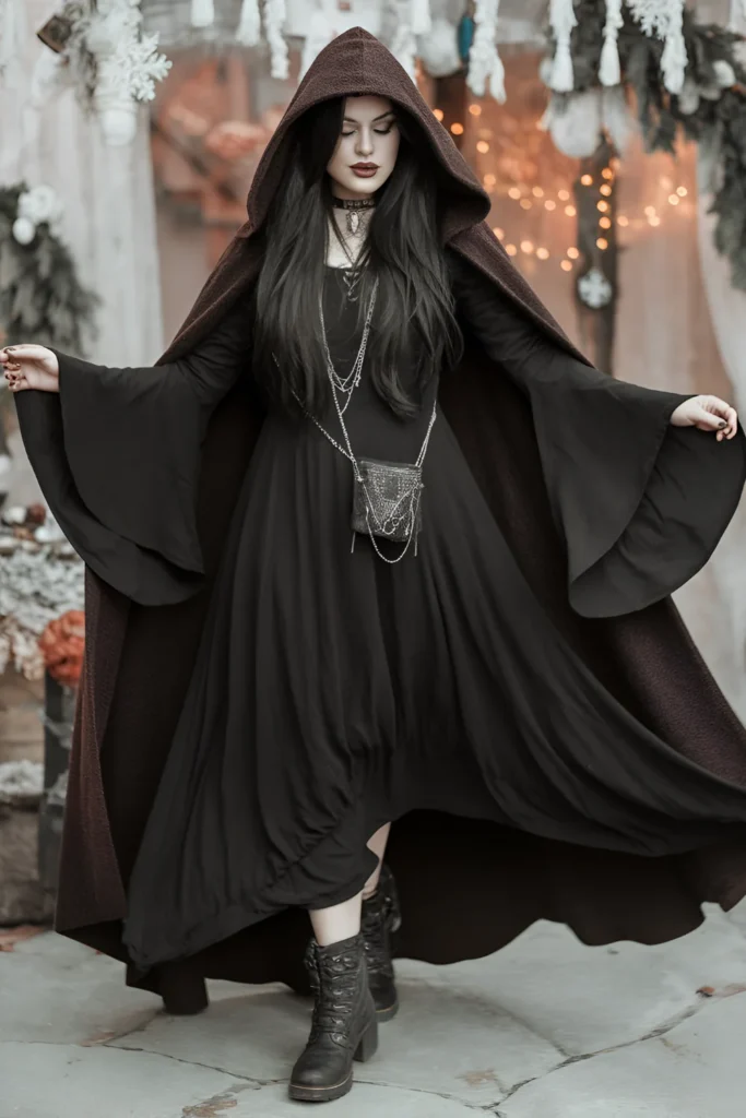 Witchy Winter Goth Outfit