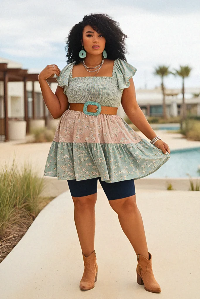 Plus Size Summer Prairie-Inspired Vacation Outfit