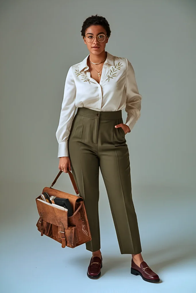 Dark Academia Botanical Laboratory Spring Outfit