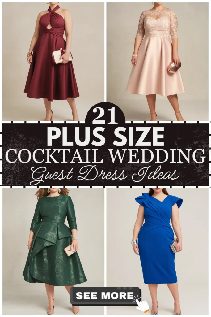 21 Plus Size Wedding Guest Cocktail Dresses