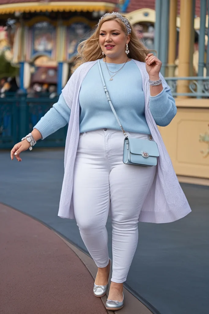 Plus Size Fall Cinderella Blue Sweater Disney Outfit
