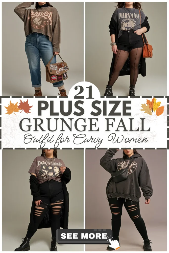 21 Plus Size Grunge Fall Outfits