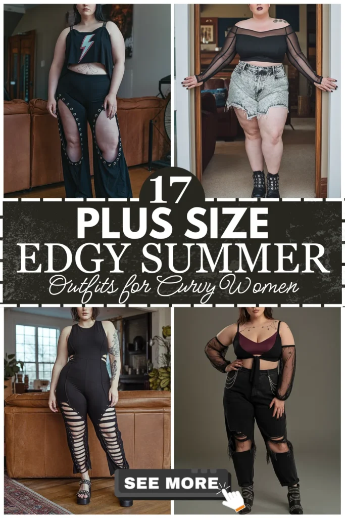 Plus Size Edgy Summer Outfits For Curvy Women