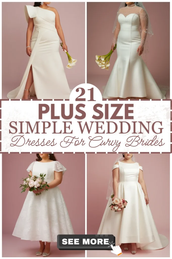 21 Simple Plus Size Wedding Dresses