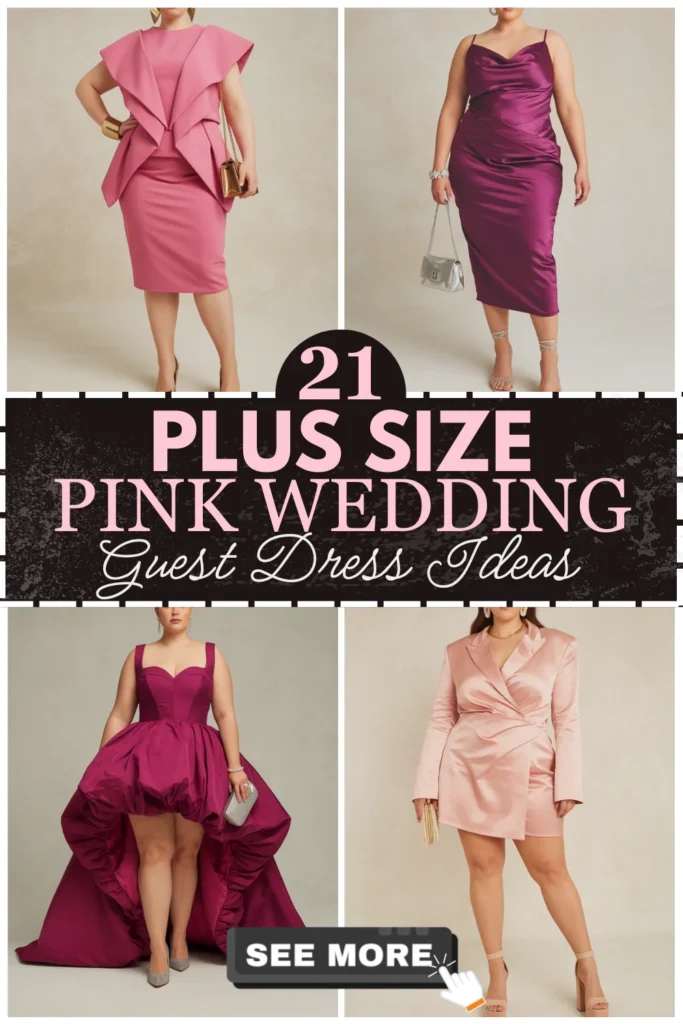 21 Plus Size Pink Wedding Guest Dresses