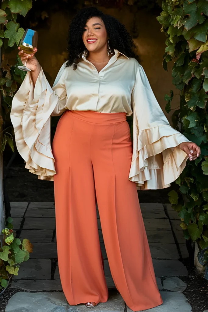 Plus Size Sunset Sophisticate Spring Winery Outfit