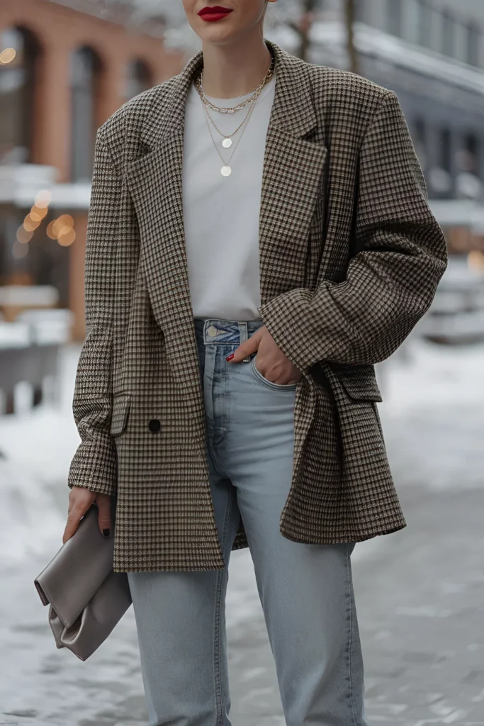 Stockholm Style Winter Blazer Outfit
