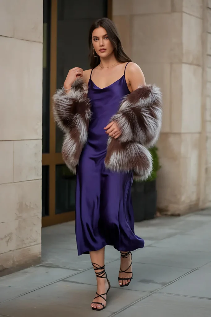 Classy New Years Eve Slip Dress Outfit