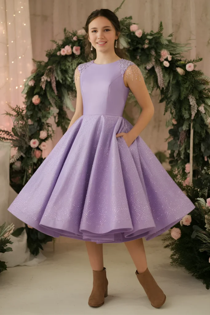 Middle School Winter Dance Lavender Dress