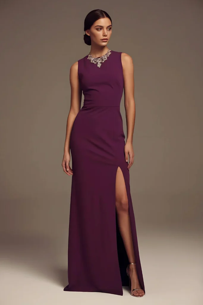Classy New Years Eve Sleek Column Dress Outfit