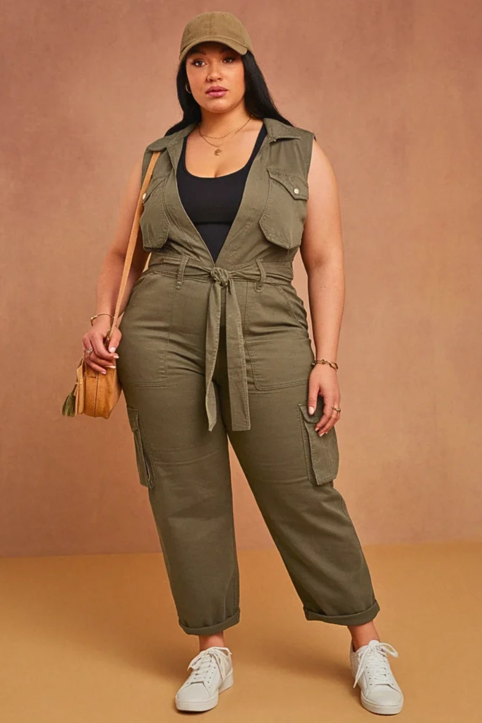 Plus Size Utility Jumpsuit Fall Outfit