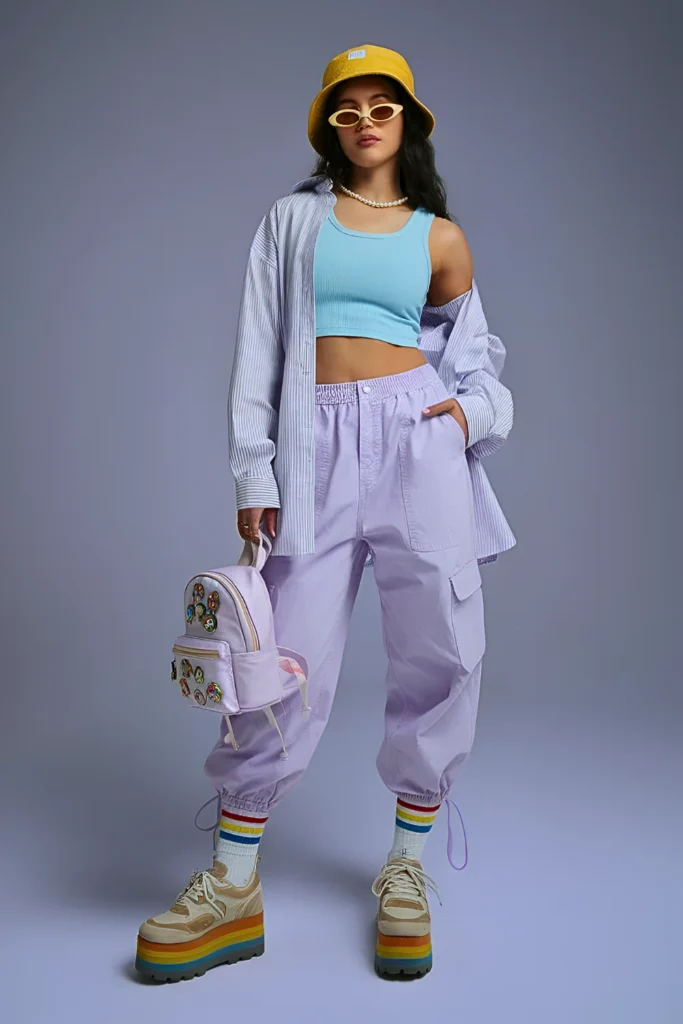 90s Pastel Skatepark Spring Outfit