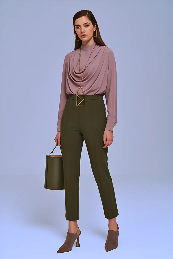 Spring Architectural Drape Office Outfit