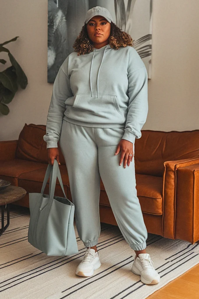 Plus Size Hoodie with Joggers Fall Outfit
