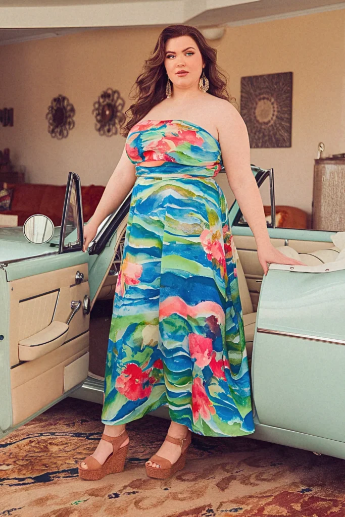 Plus Size Summer Convertible Skirt-Dress Vacation Outfit