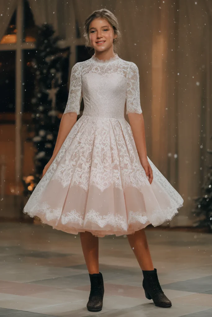 Middle School Winter Dance Winter White Dress