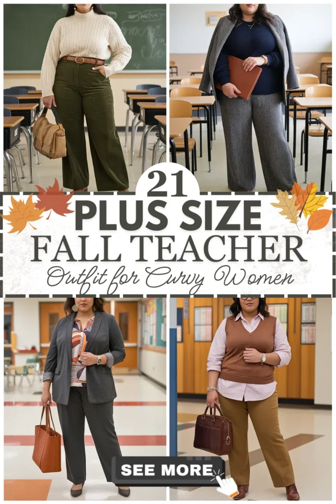 21 Plus Size Fall Teacher Outfits