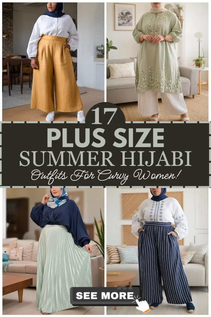 Plus Size Summer Hijabi Outfits For Curvy Women