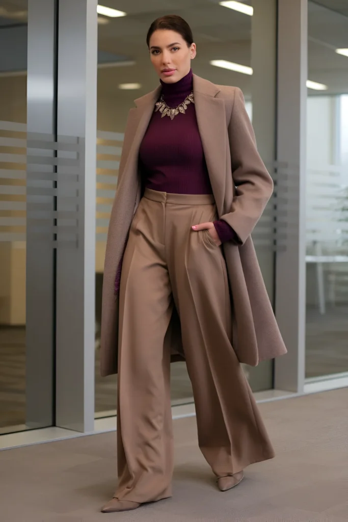 Winter Trouser and Turtleneck Business Casual Outfit