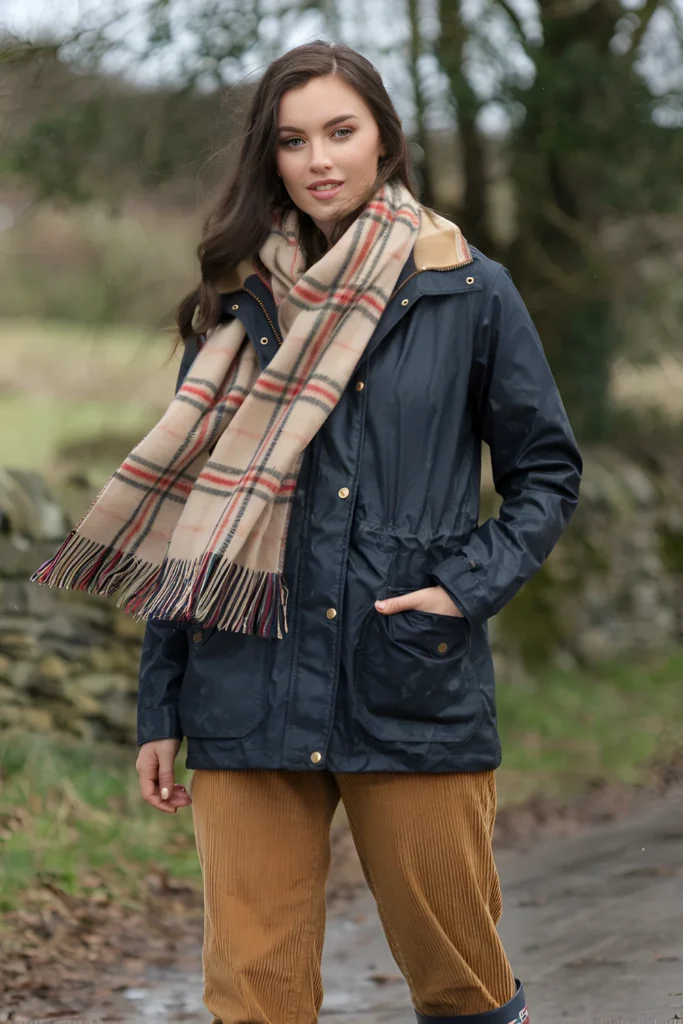 Winter waxed cotton jacket Outfit