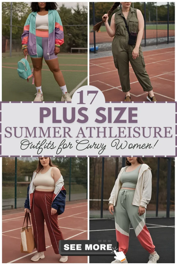 Plus Size Summer Athleisure Outfits For Curvy Women