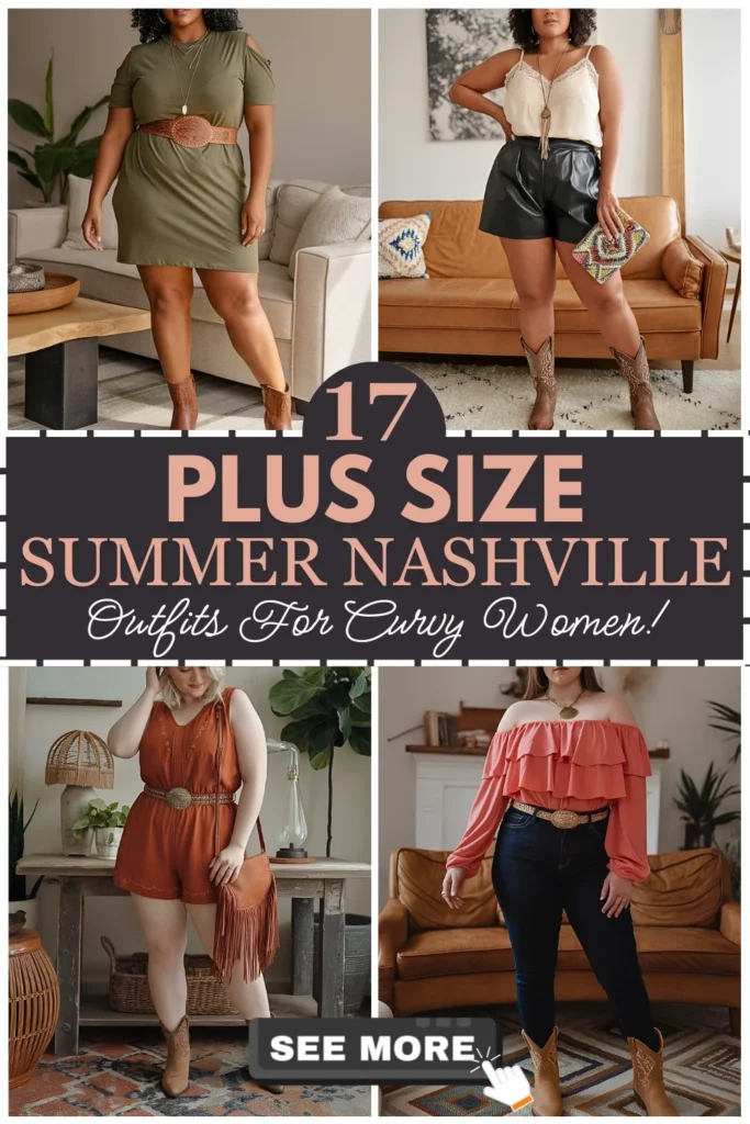 Plus Size Summer Nashville Outfits For Curvy Women