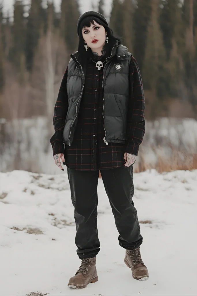 Winter Gothic Lumberjack Outfit