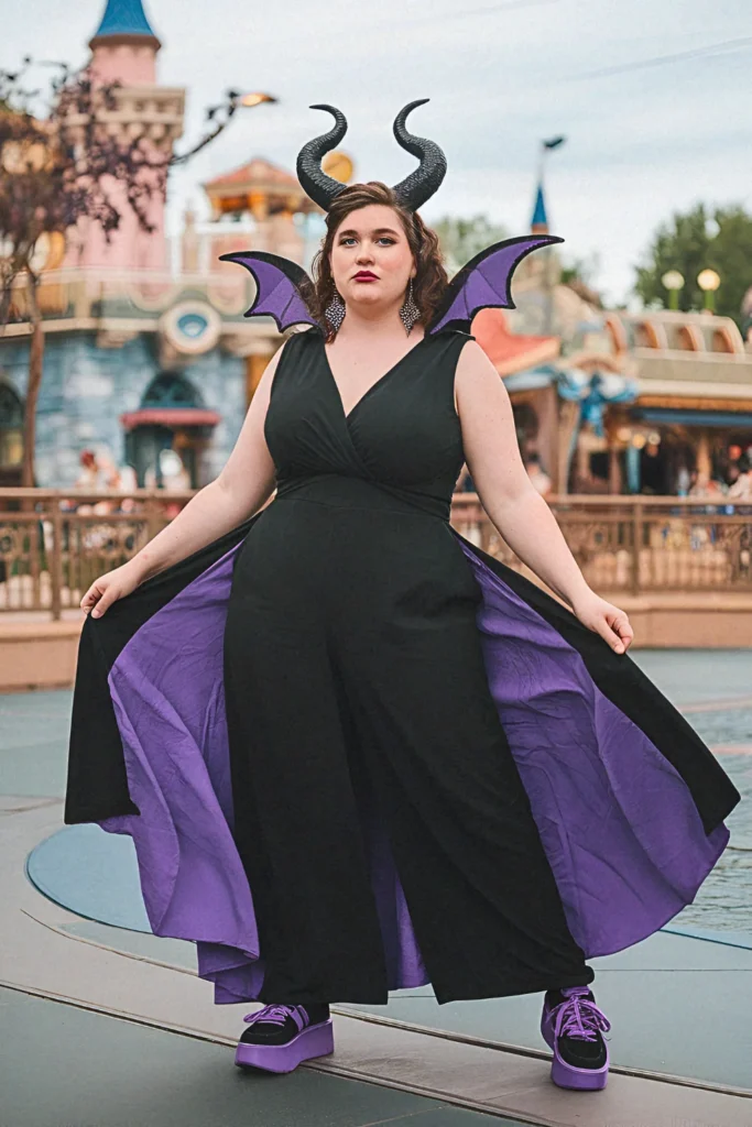 Plus Size Summer Maleficent-Inspired Drapey Jumpsuit Disney Outfit
