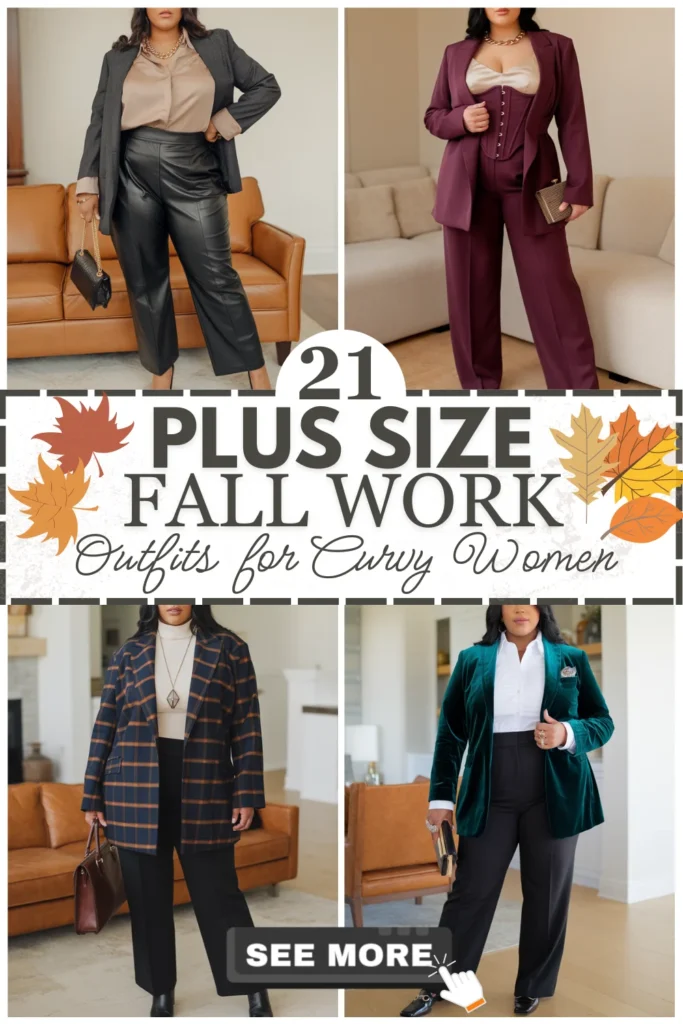 21 Plus Size Fall Work Outfits
