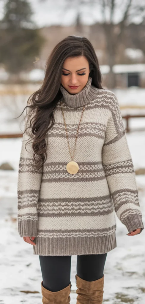 Winter Country Concert Tunic and Leggings Outfit