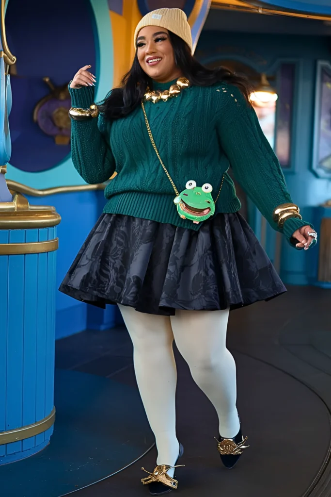 Tiana s Bayou Green Glam Plus Size Winter Disney Outfit